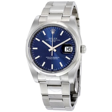 rolex oyster perpetual date 34 blue|rolex date 34 price.